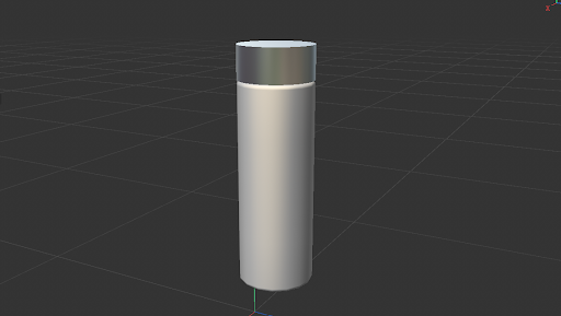 I added a metalic material onto the lid and adjusting the lighting to make it look reflective