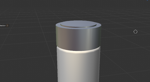 There is a slight protrusion at the top of the lid. To make this I added a smaller cylinder
          onto the top of the lid