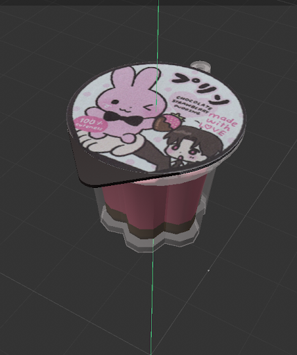 Adding a scanned texture of the pudding label image