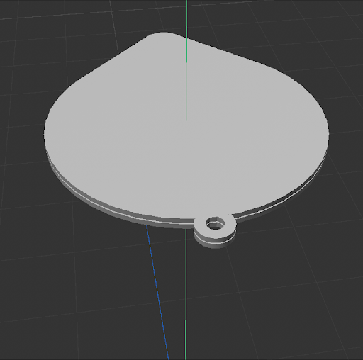 I used a boolen and a cyclinder to create a hole for the ball chain